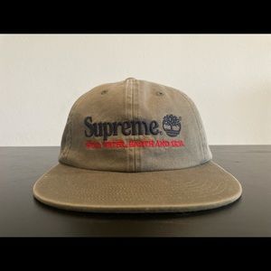 Supreme x Timberland 6 panel olive hat